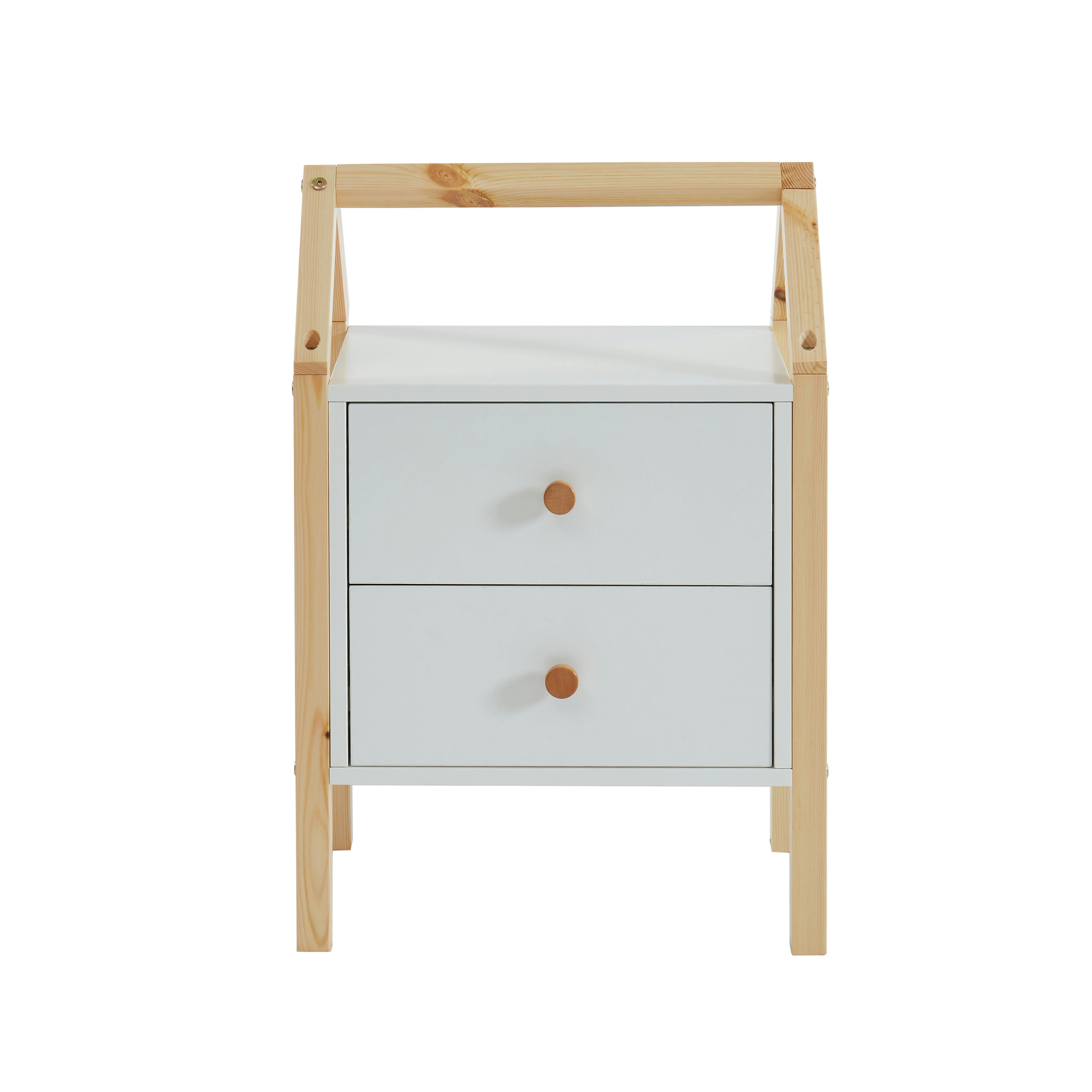 TINY - Table de chevet enfant   blanc  2 tiroirs