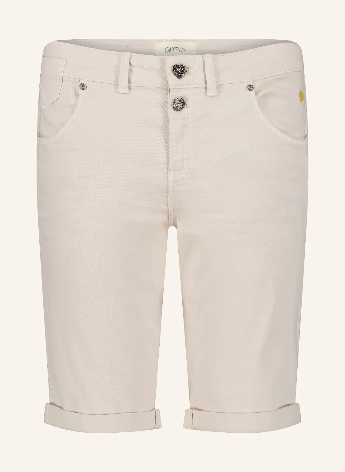 CARTOON Jeans-Bermudas mit Schmucksteinen