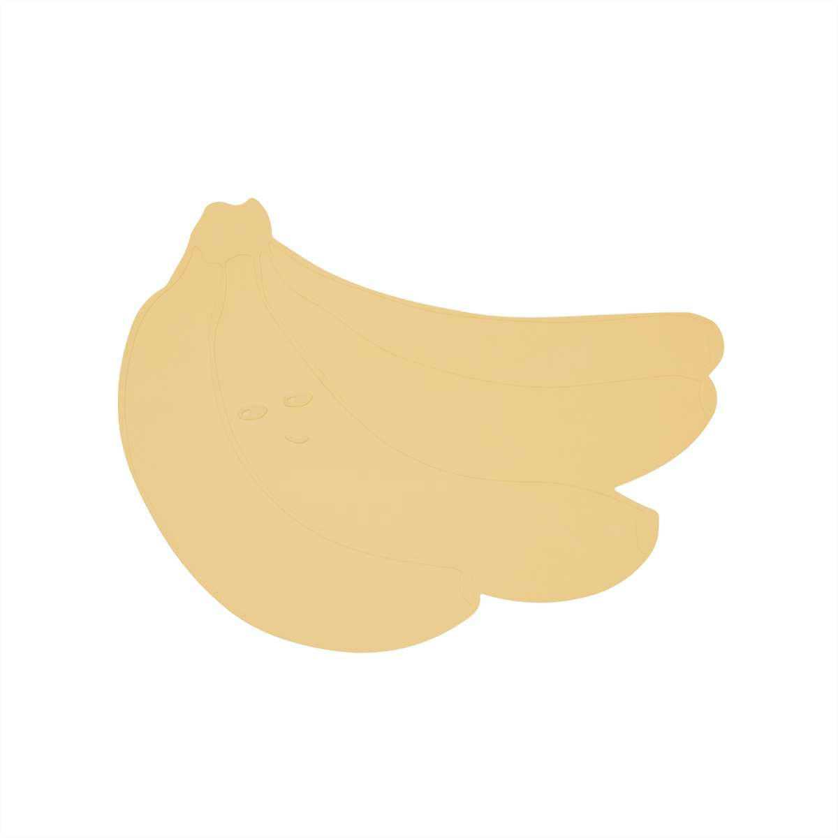 BANANA - Dessous de table jaune en silicone H0,2x45x35cm