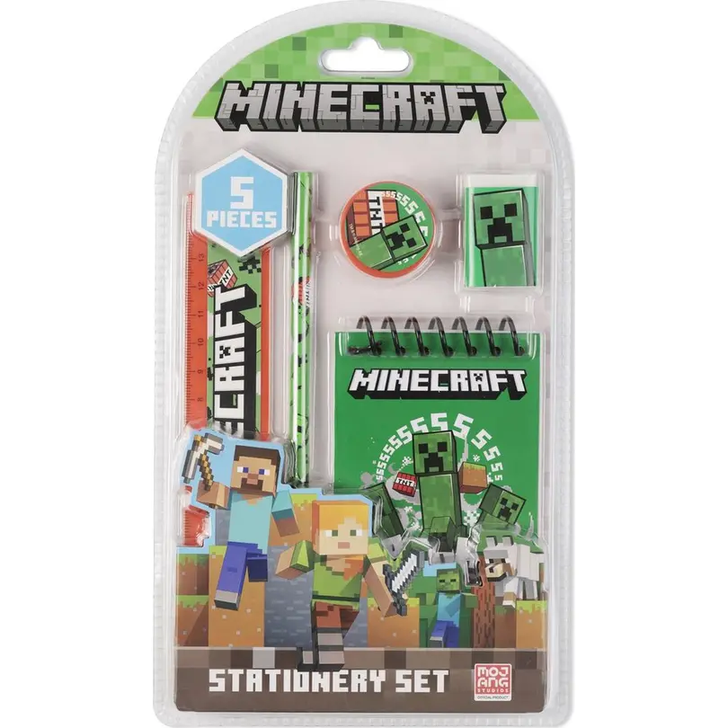 Bleistift Set bestehend aus verschiedenen Artikeln Minecraft