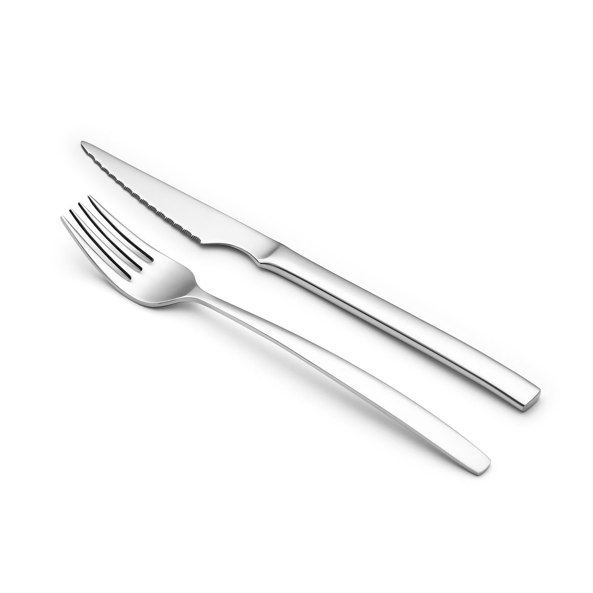 Conjunto de faca de bife e garfo de mesa