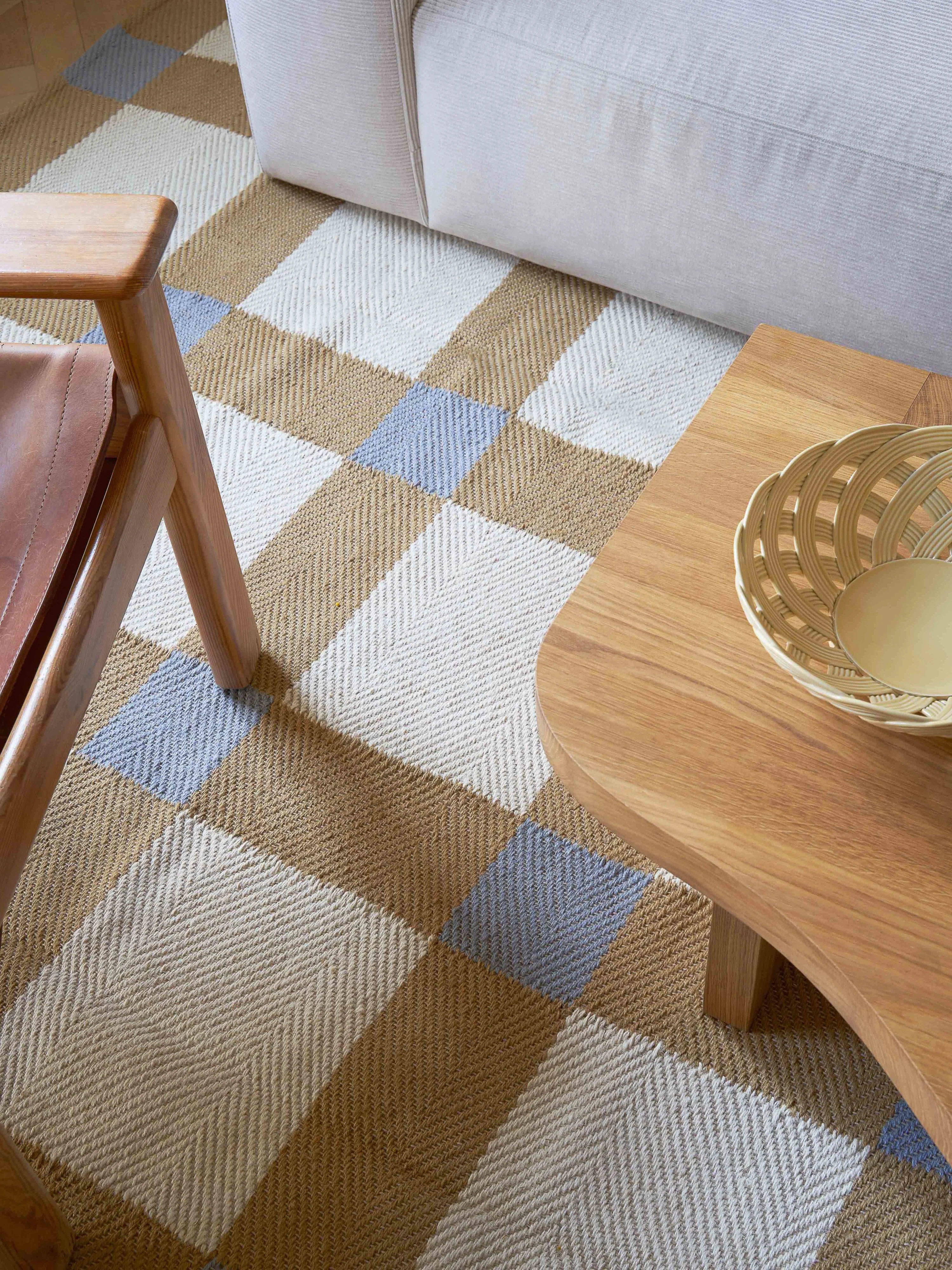 Handgewebter Jute-Teppich Dusk
