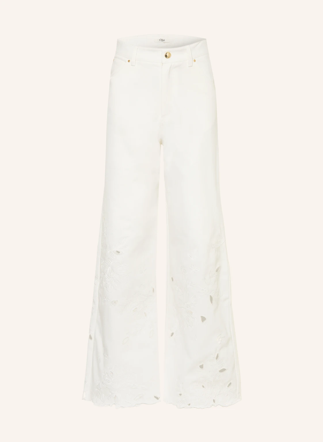 Chloé Hose mit Lochspitze