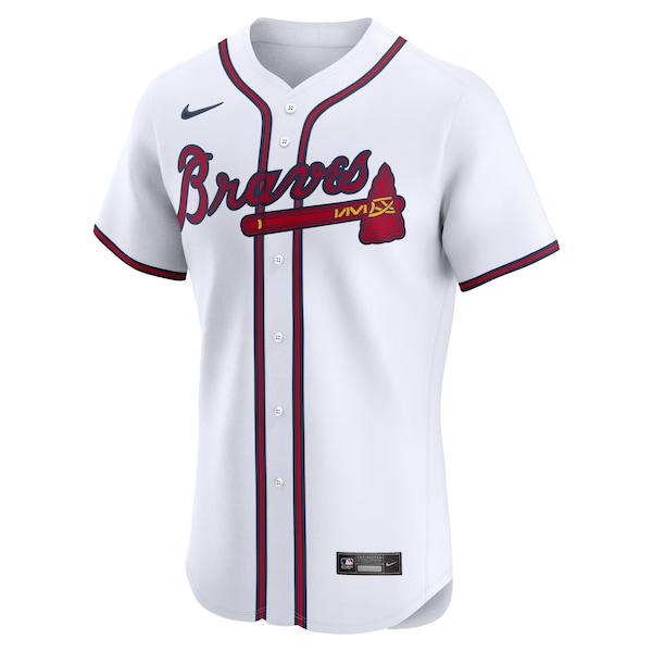 Atlanta Braves Nike Home Elite Jersey - White
