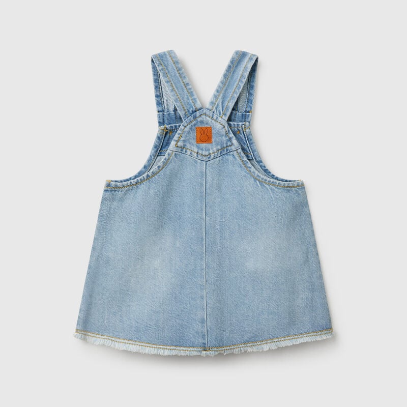 Denim overall skirt