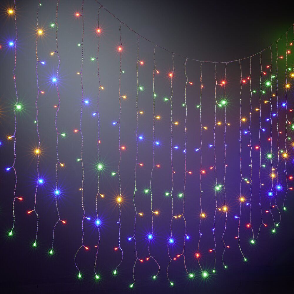 Guirlande de No&euml;l bordure de toit XXL lumineuse 400LED multicolore L1060cm