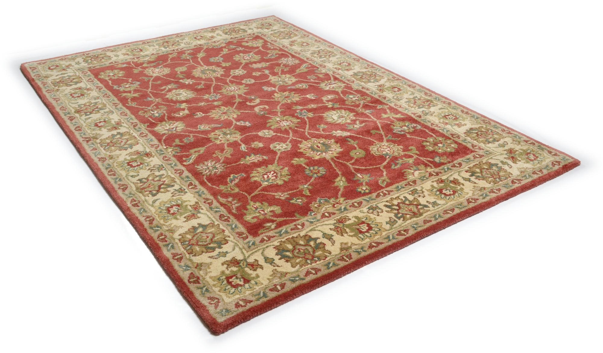ROYAL ZIEGLER - Tapis floral classique en 100% laine cuivre D190 cm