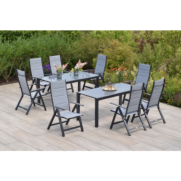 Gartenmöbelset »Florenz«, 9 Sitzplätze, Aluminium/Textil