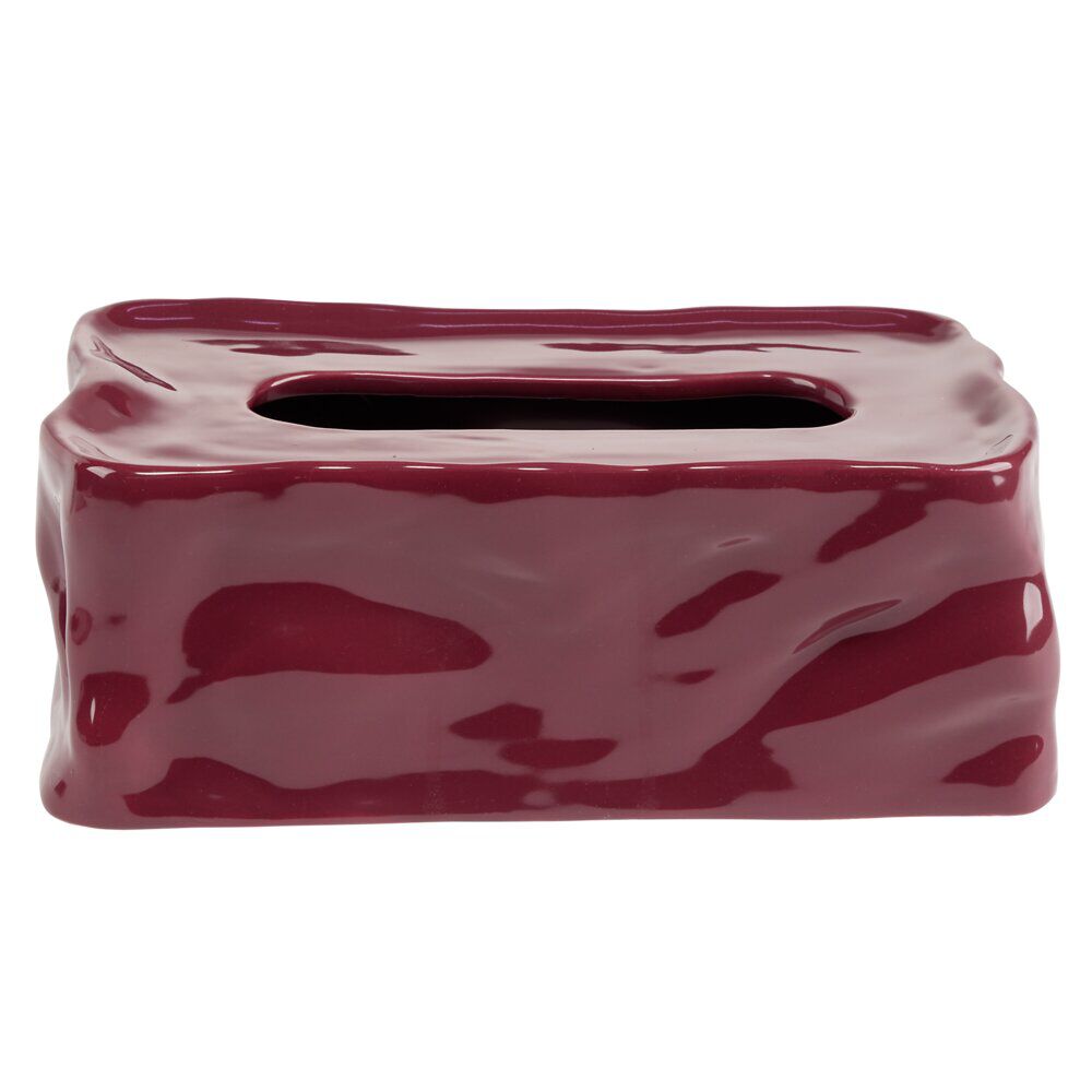 BoÎte à mouchoirs en dolomite effet froissé 24x15xH9cm (2 modèles)