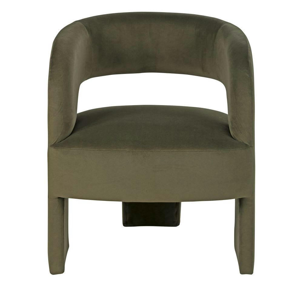 Sheep - Fauteuil tripode en velours vert kaki