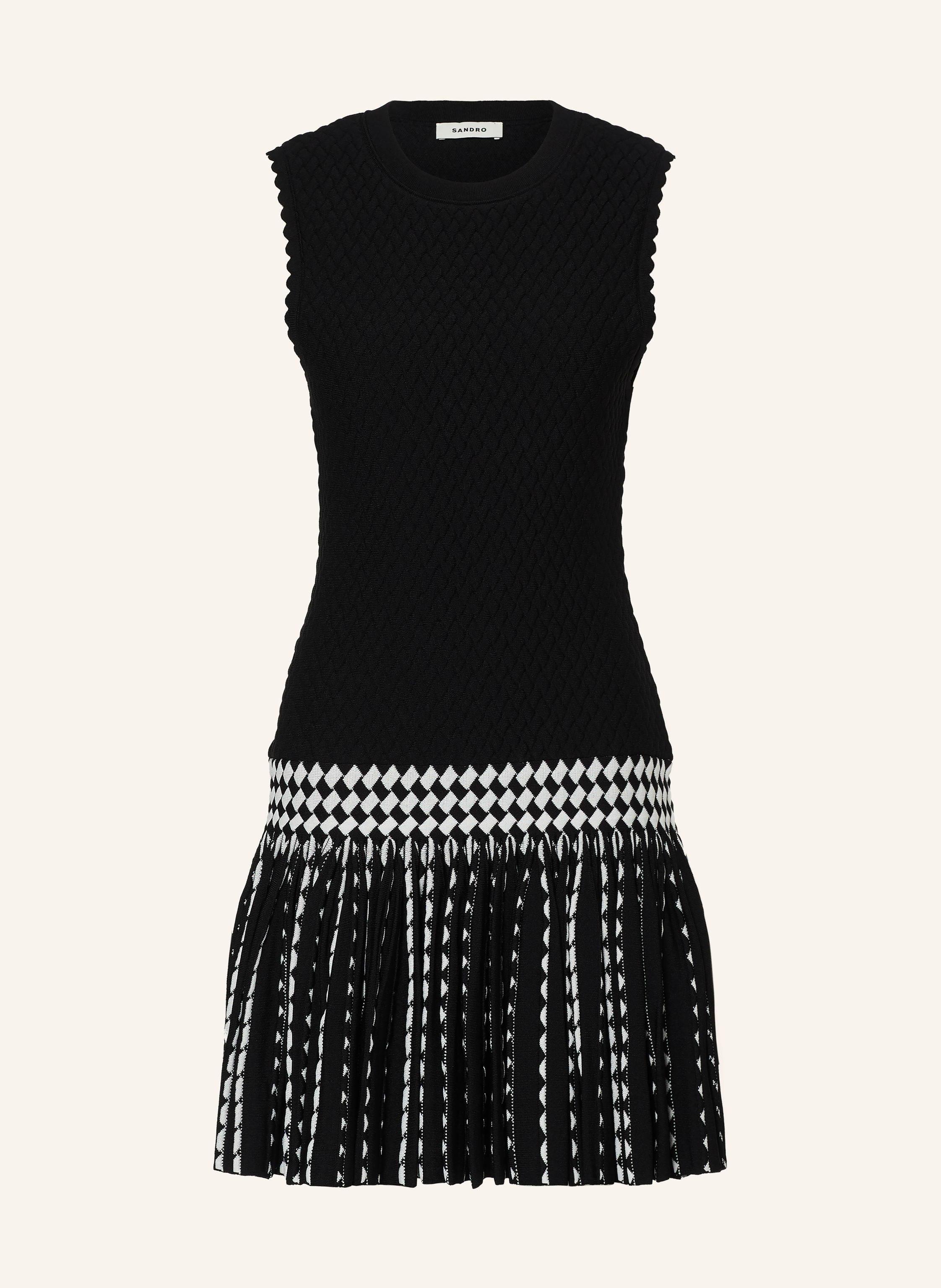 SANDRO Jerseykleid mit Plissees