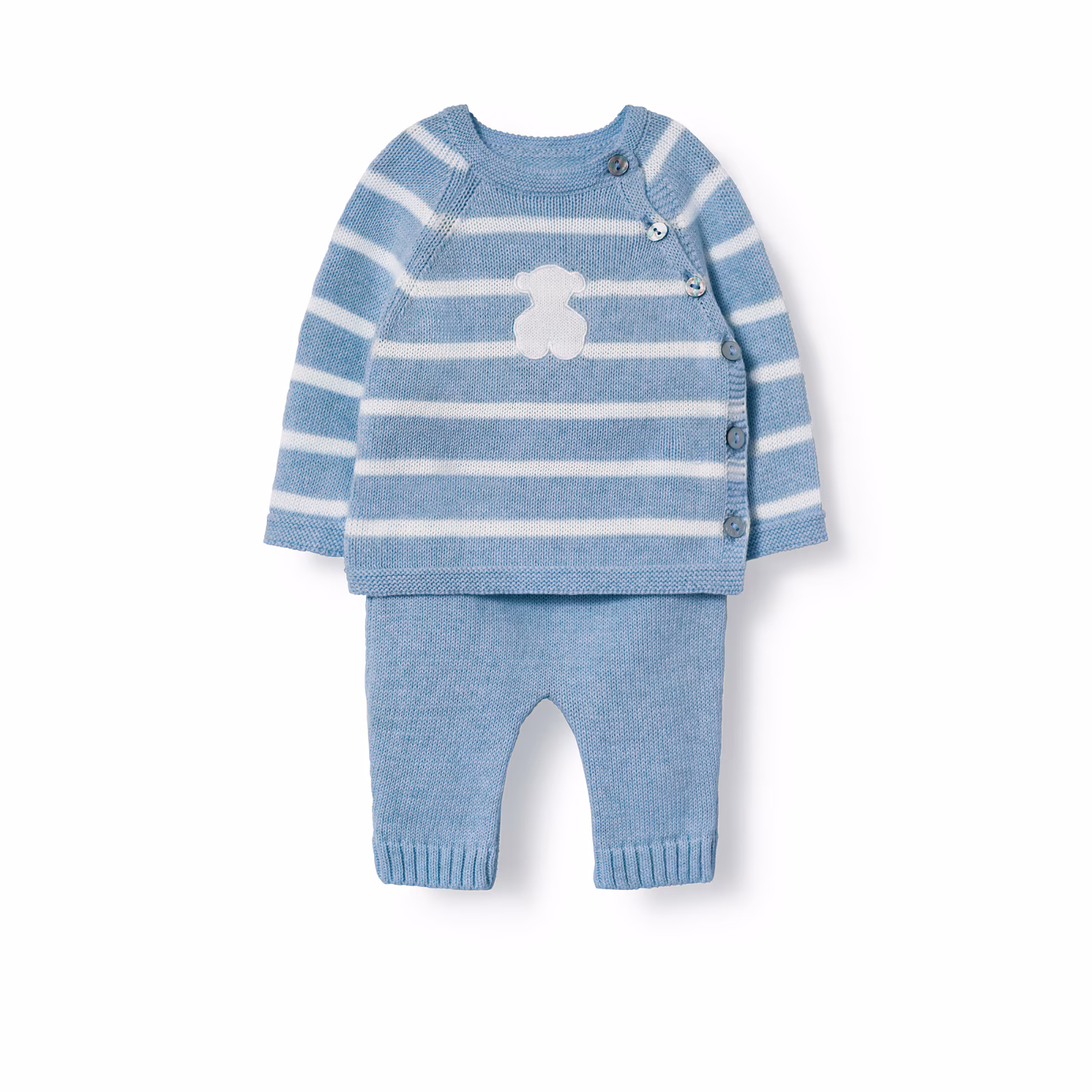Conjunto de bebé de recién nacido Tricot celeste
