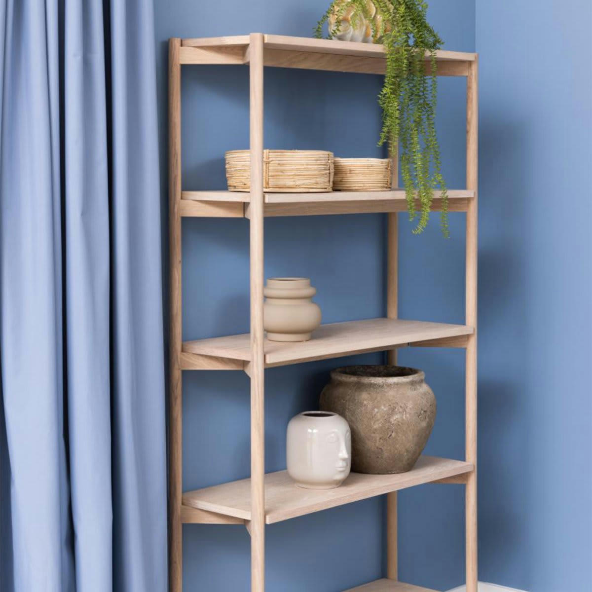 AMBON - Etagère moderne en chêne 5 étages