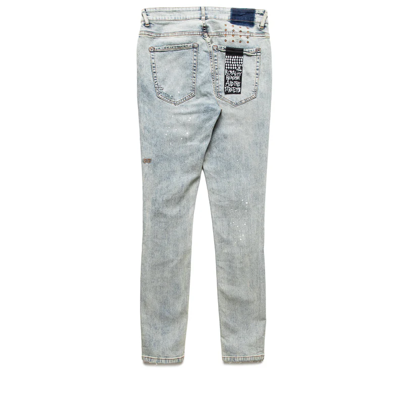 Ksubi Van Winkle Paint Denim Pant - Summer Blue