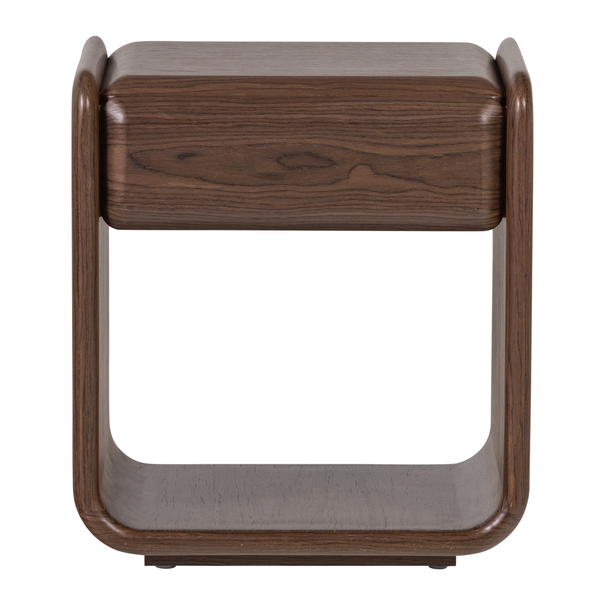 WOOOD nachtkastje met lade Elura - Hout/Fineer - Bruin - 50x40x40