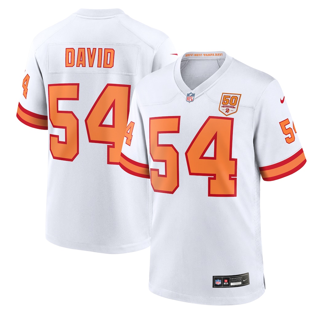 Lavonte David '76 Tampa Bay Buccaneers Nike 50th Season Game Jersey - White
