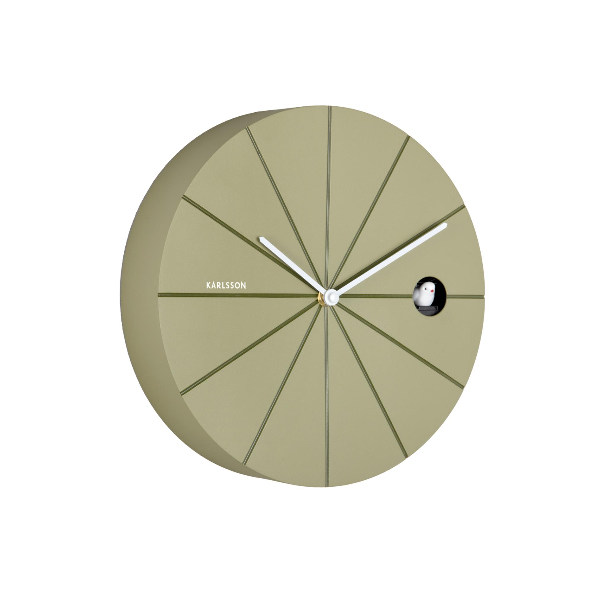 Karlsson wandklok Destacado Cuckoo - groen - Ø28cm