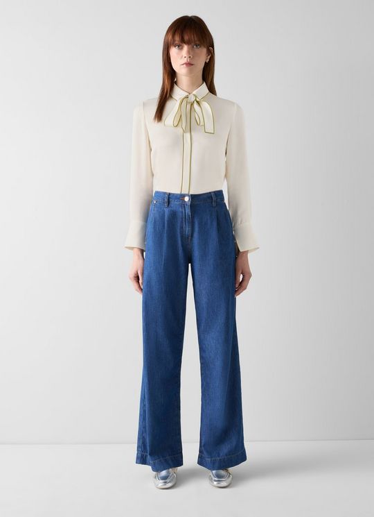 Elisa Crepe Cream Blouse