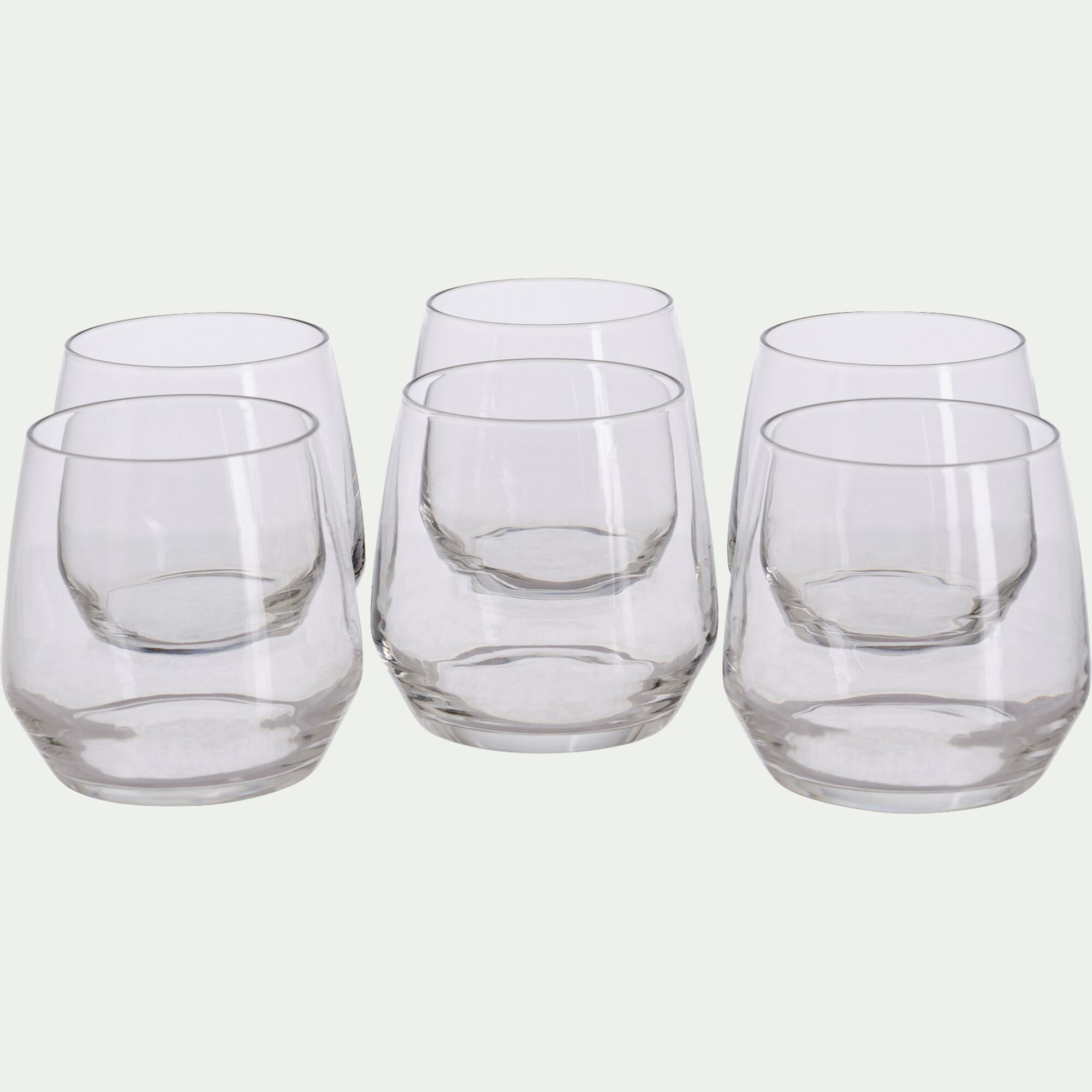 MADE - Coffret de 6 gobelets en verre 37cl - transparent