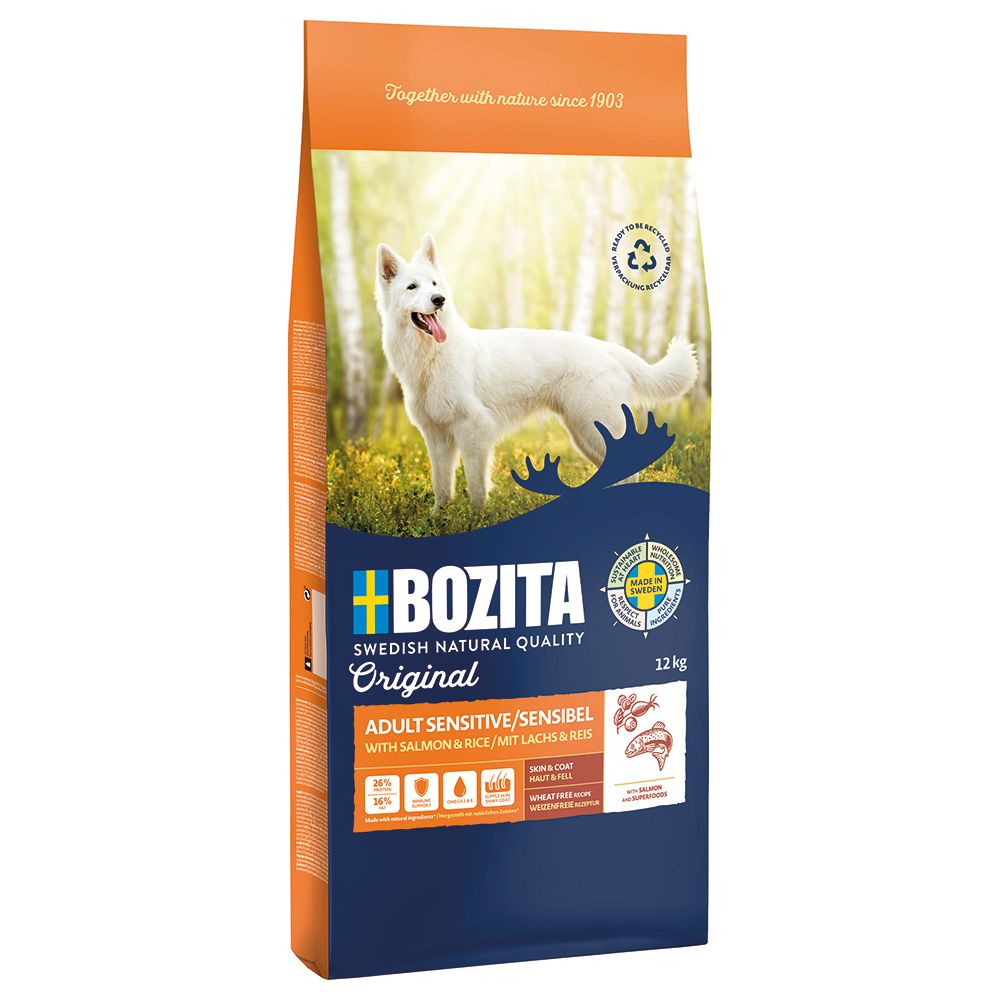 Bozita Original Adult Sensitive Skin & Coat with Salmon & Rice - Wheat-Free