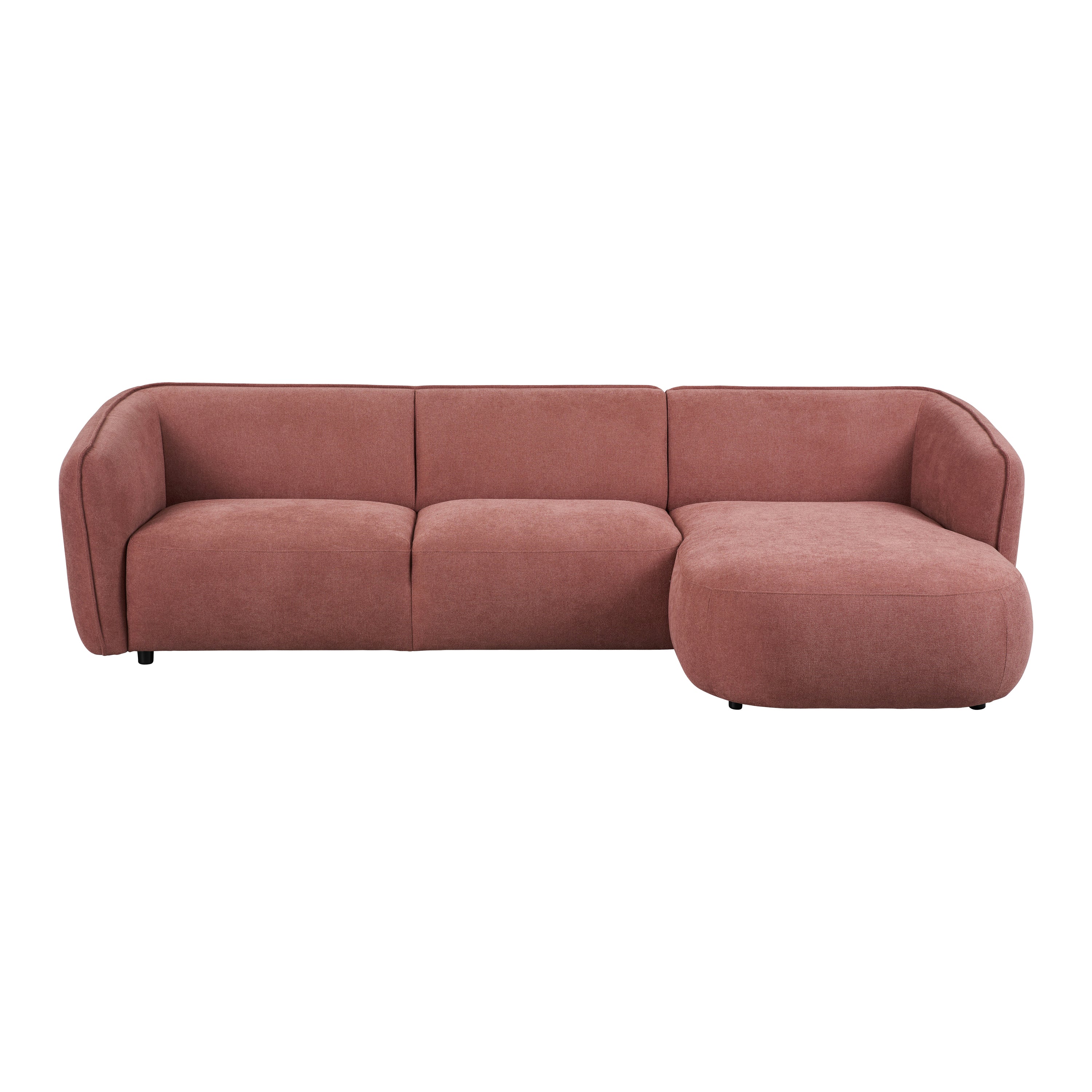 by fonQ Soft Hoekbank met Chaise Longue Rechts - Micro Chenille - Oud