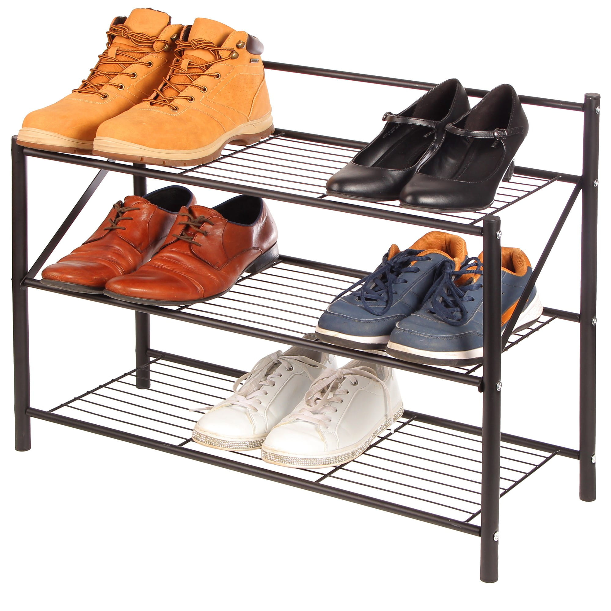 Półka regał stojak na buty 3-poziomowa 65x25x54 cm BRUNBESTE BB-3392