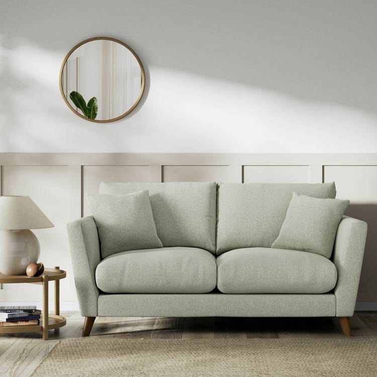 Habitat Lomond Fabric 2 Seater Sofa - Sage Green - Dark Leg