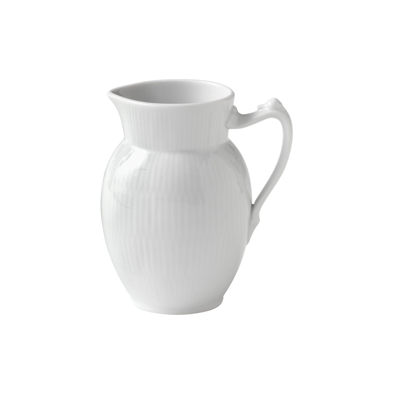 Hvid Riflet kande 38 cl