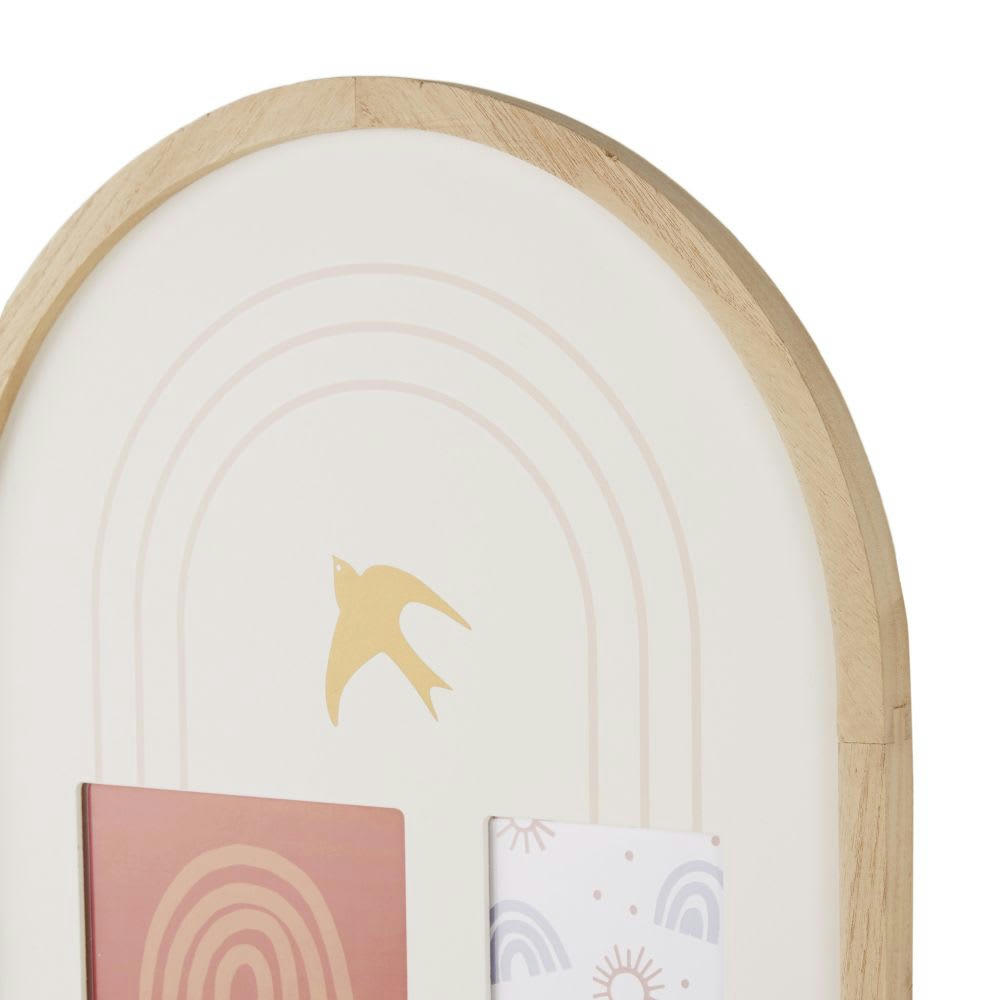 OIA - Cadre multivues ovale 4 photos rose et bleu ciel 38x62