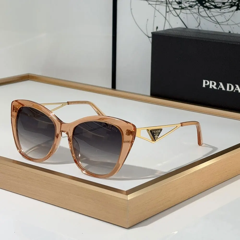 Prada Mirror leg Hollowed Out Stereoscopic Logo  sunglasses