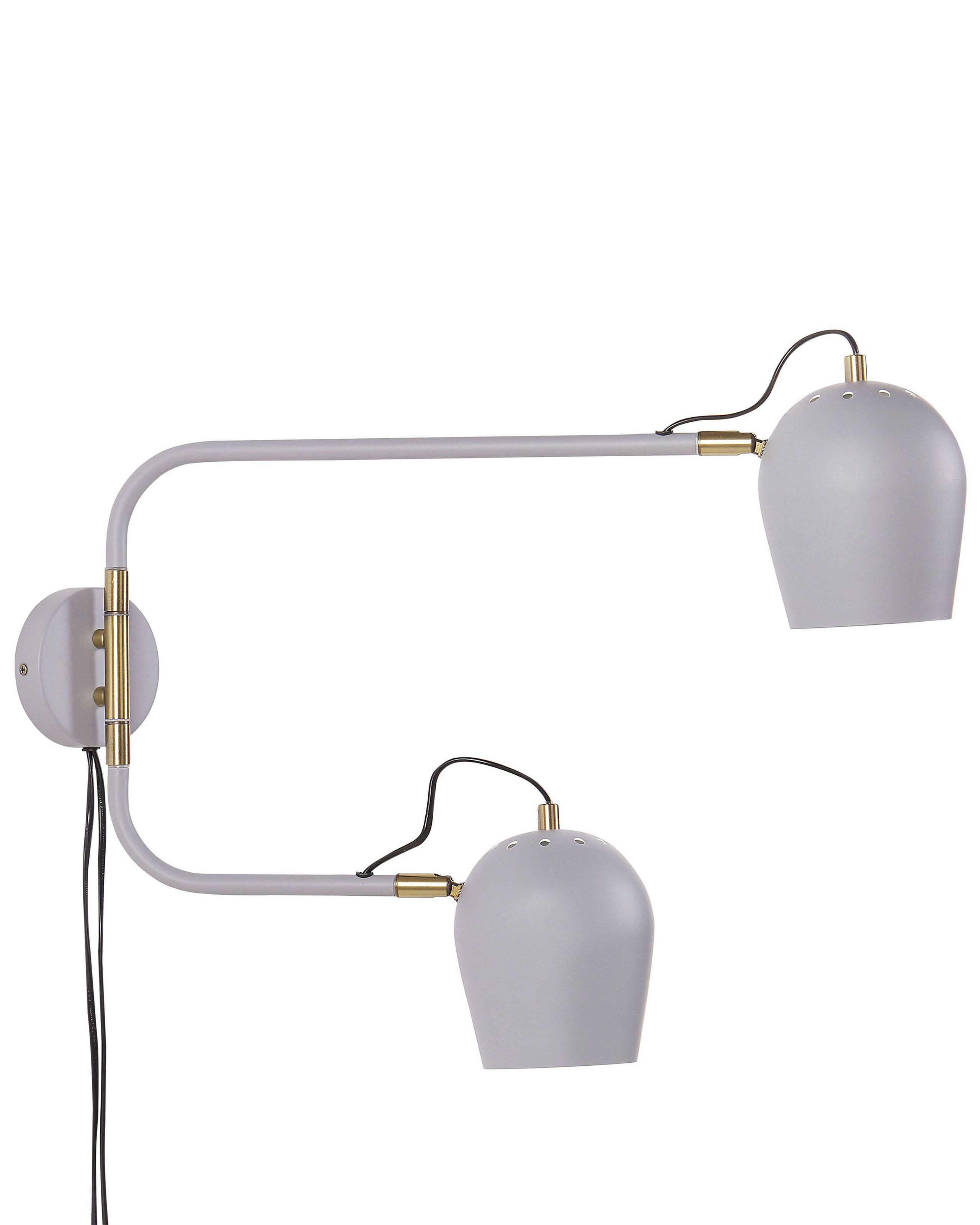 Lampa ścienna 2-punktowa jasnoszara