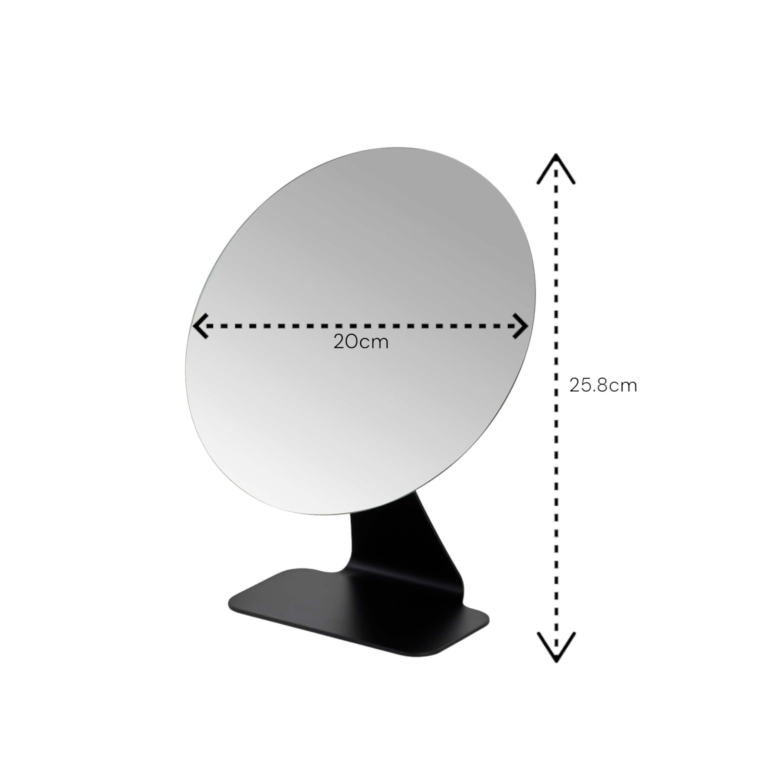 Showerdrape Corus Black Round Vanity Mirror