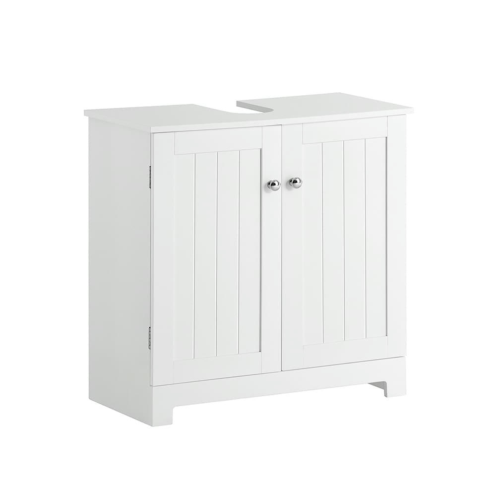 - Meuble sous vasque effet bois blanc