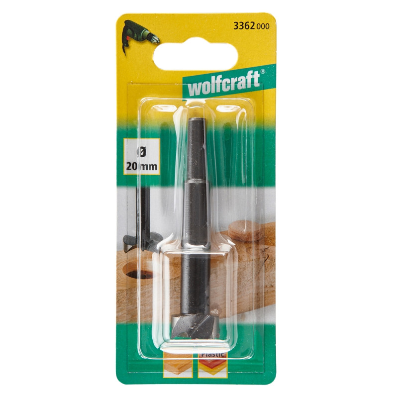 Fraise d'encastrement pour bois en WS Ø 20 x 90 mm WOLFCRAFT