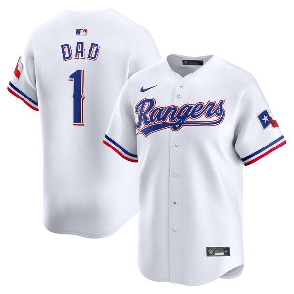 Texas Rangers Nike #1 Dad Home Limited Jersey - White