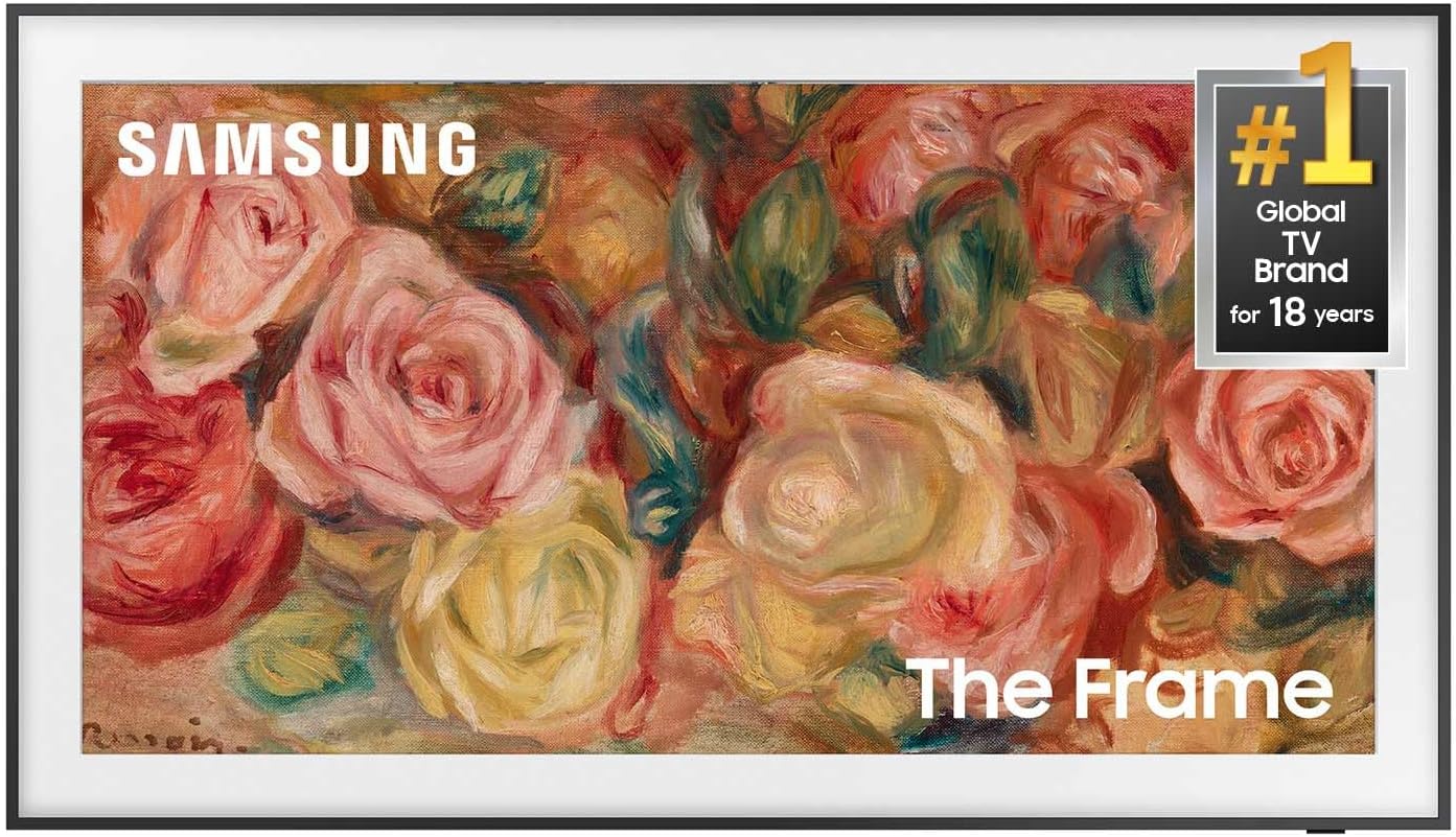 SAMSUNG 65-Inch Class QLED 4K LS03D The Frame Series Quantum HDR Smart TV w/Dolby Atmos  Art Mode  Anti-Reflection  Customizable Frame  Slim Fit Wall Mount with Alexa Built-in (QN65LS03D  2024 Model)