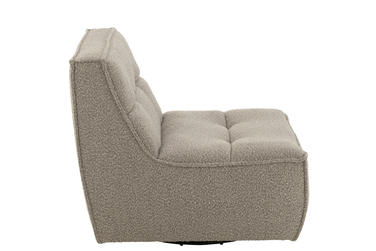J-Line zetel Draaiend Vierkant - hout/textiel - taupe