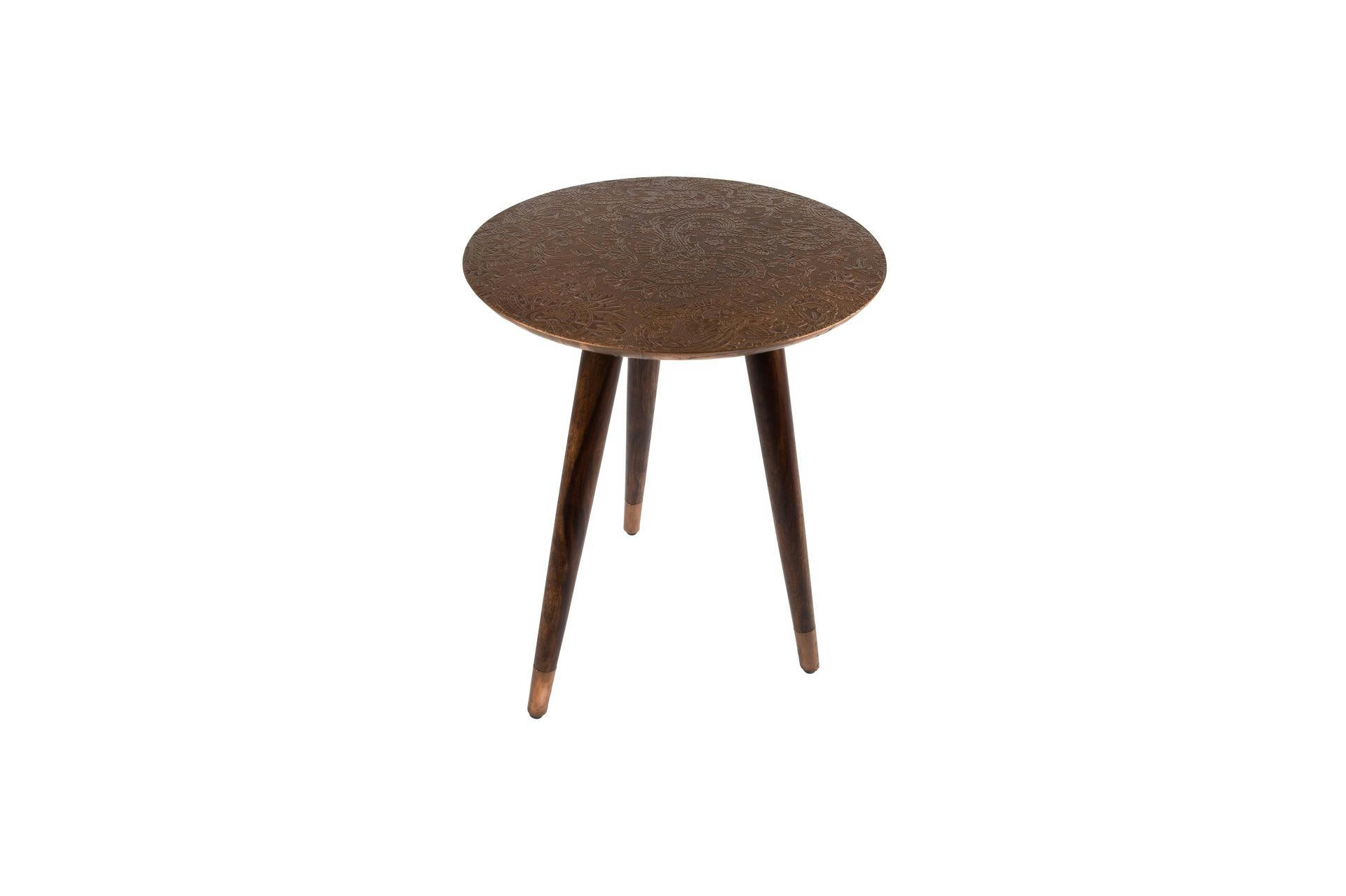 BAST - Table d'appoint en bois cuivré