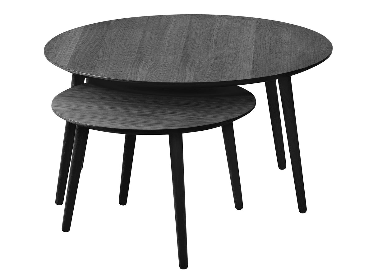 Loff Design Salontafel Albany - ø88cm/ø58cm - Zwart - Set van 2
