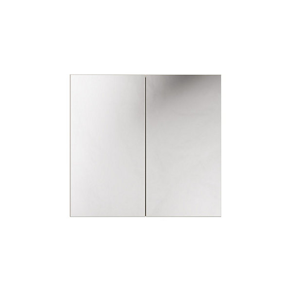 Meuble haut miroir BRAZZA2 portesColoris marron congoL80 x H75 cmMeuble suspendu