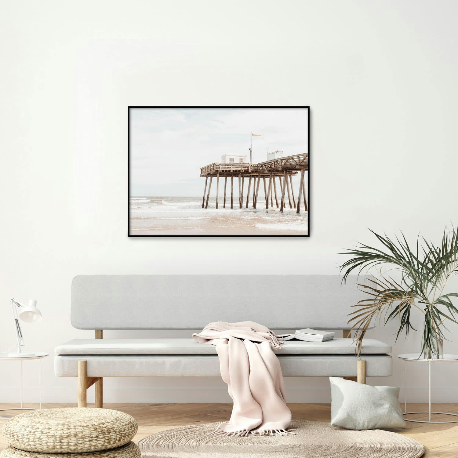 MAR - Affiche avec cadre noir - Ancien quai - 30x40