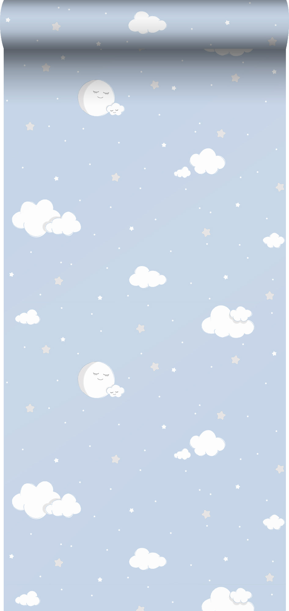 Sanders & Sanders behang wolkjes blauw en wit - 53 cm x 10 m - 640557