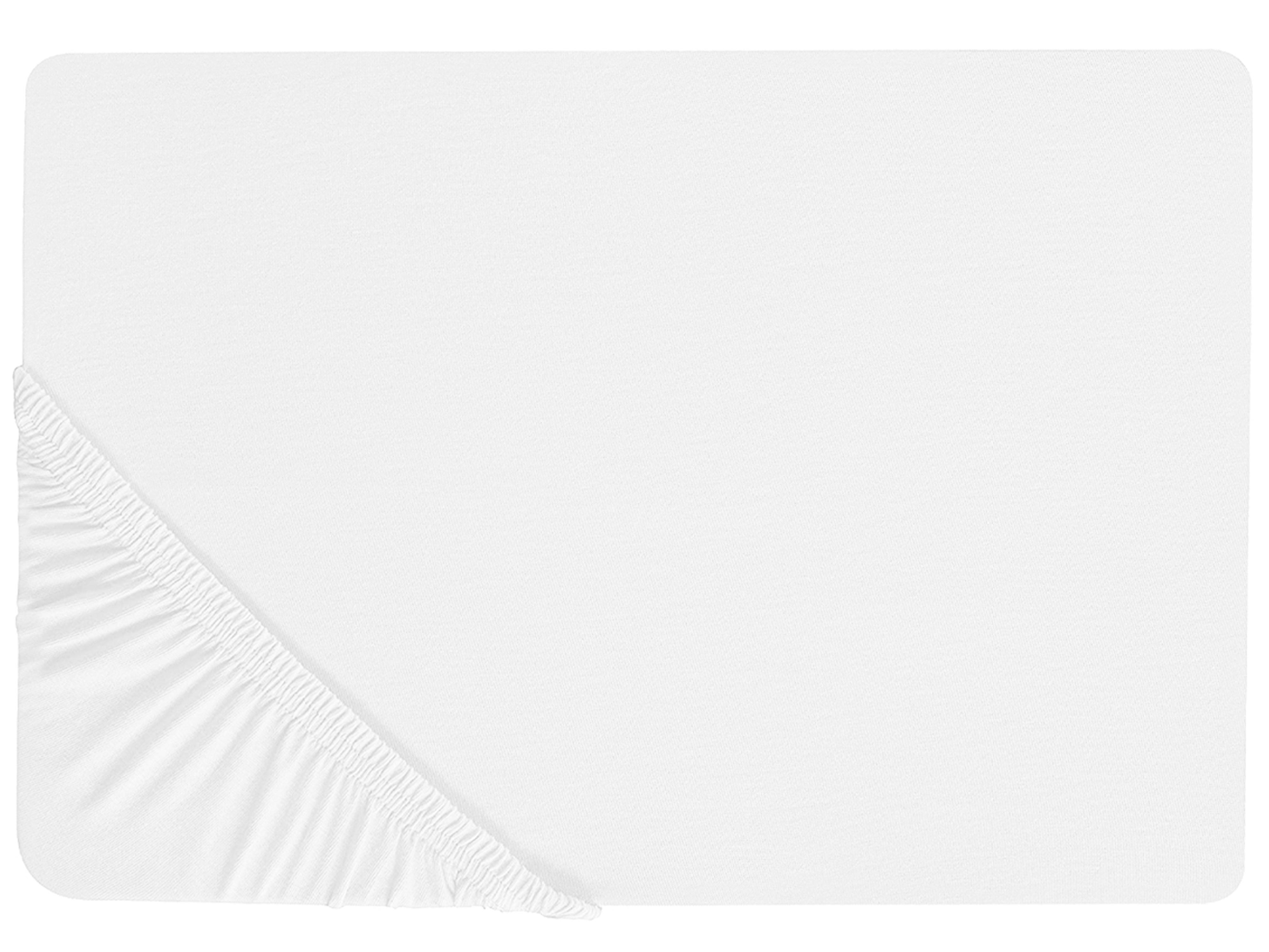 Fitted Sheet JANBU Cotton 90 x 200 cm White