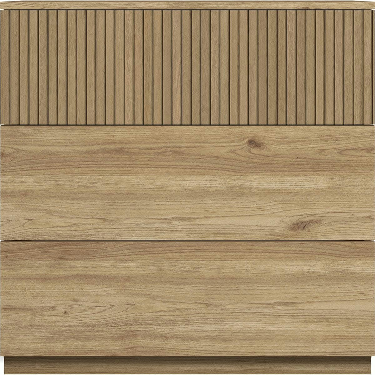 RANA - Commode 3 tiroirs effet bois 100 cm