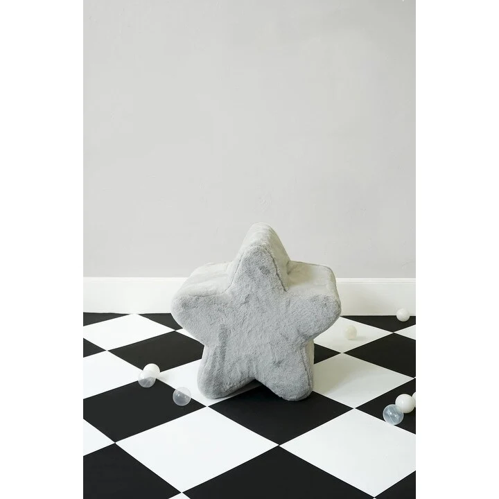 Nico & Yeye Fuzzy Star Fur Pouf