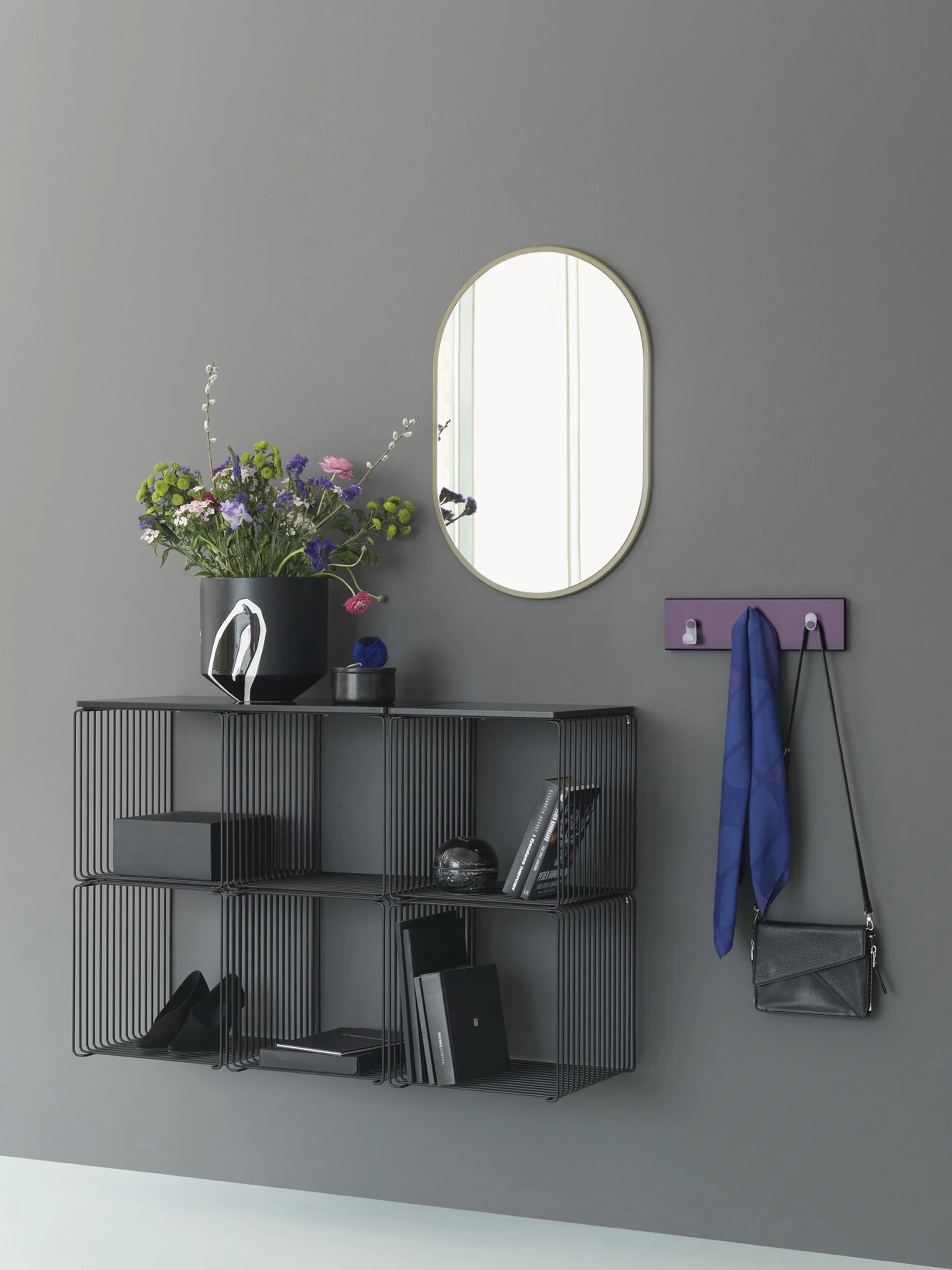 Regalelement Panton Wire Single für modulares Regalsystem, B 35 cm