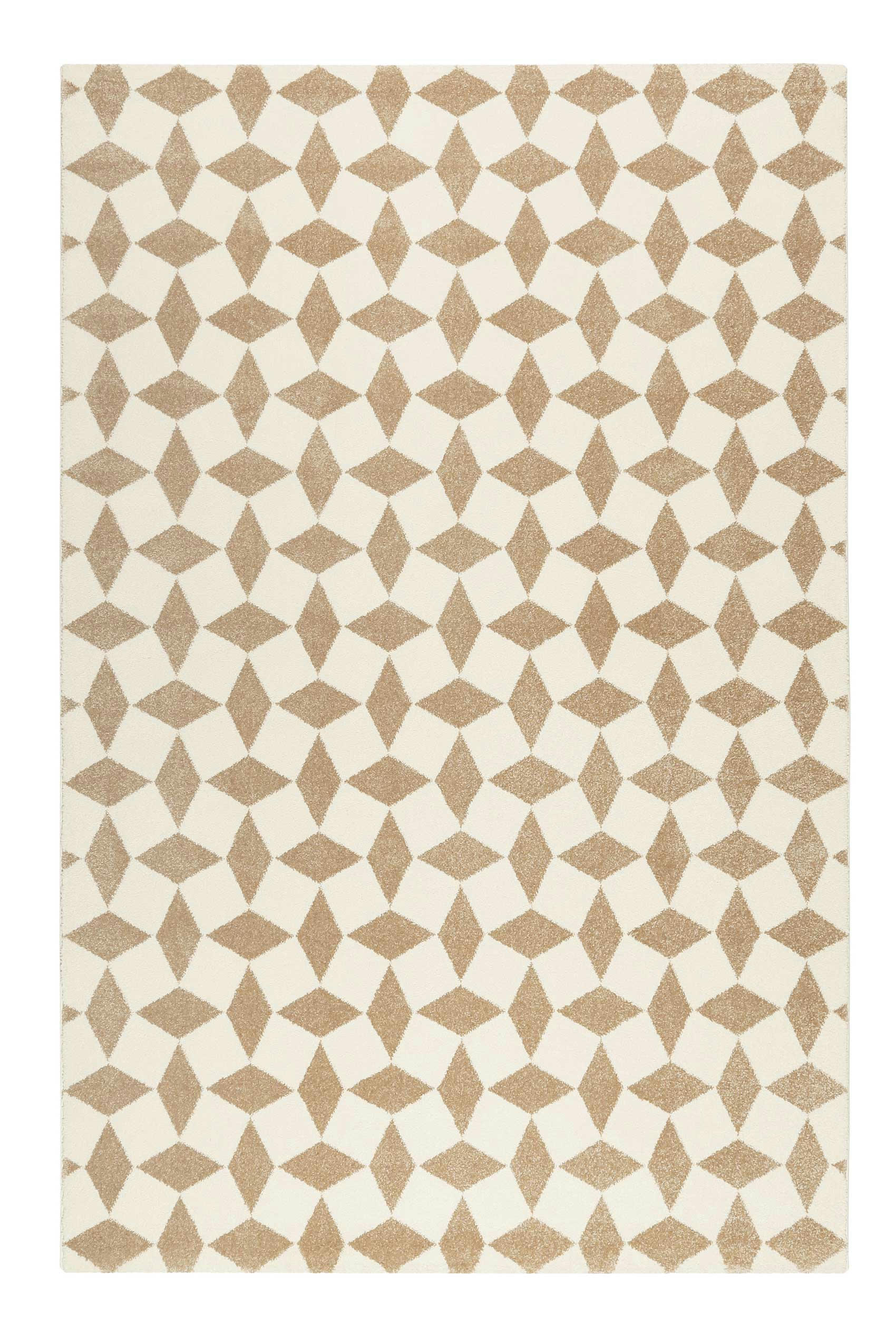 VENICE BEACH - Tapis design velours ras beige/taupe pour salon, chambre 150x80