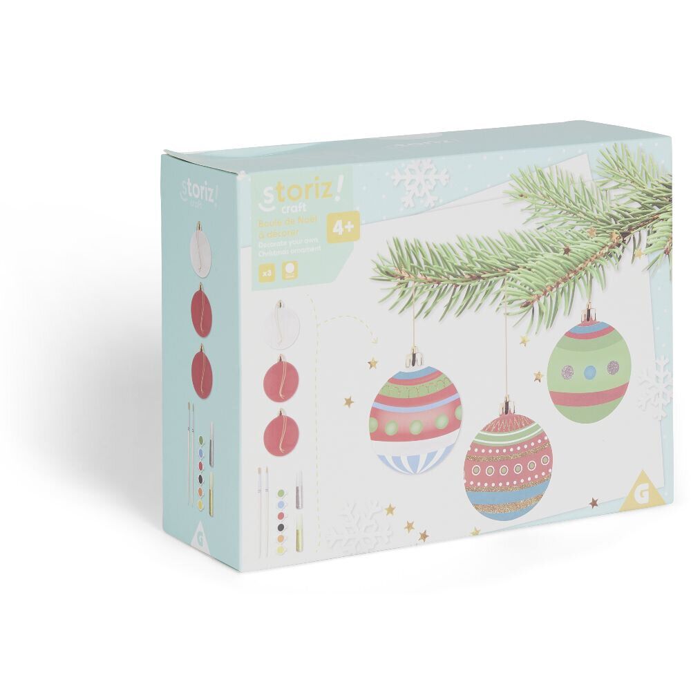 Boule de No&euml;l à personnaliser x3