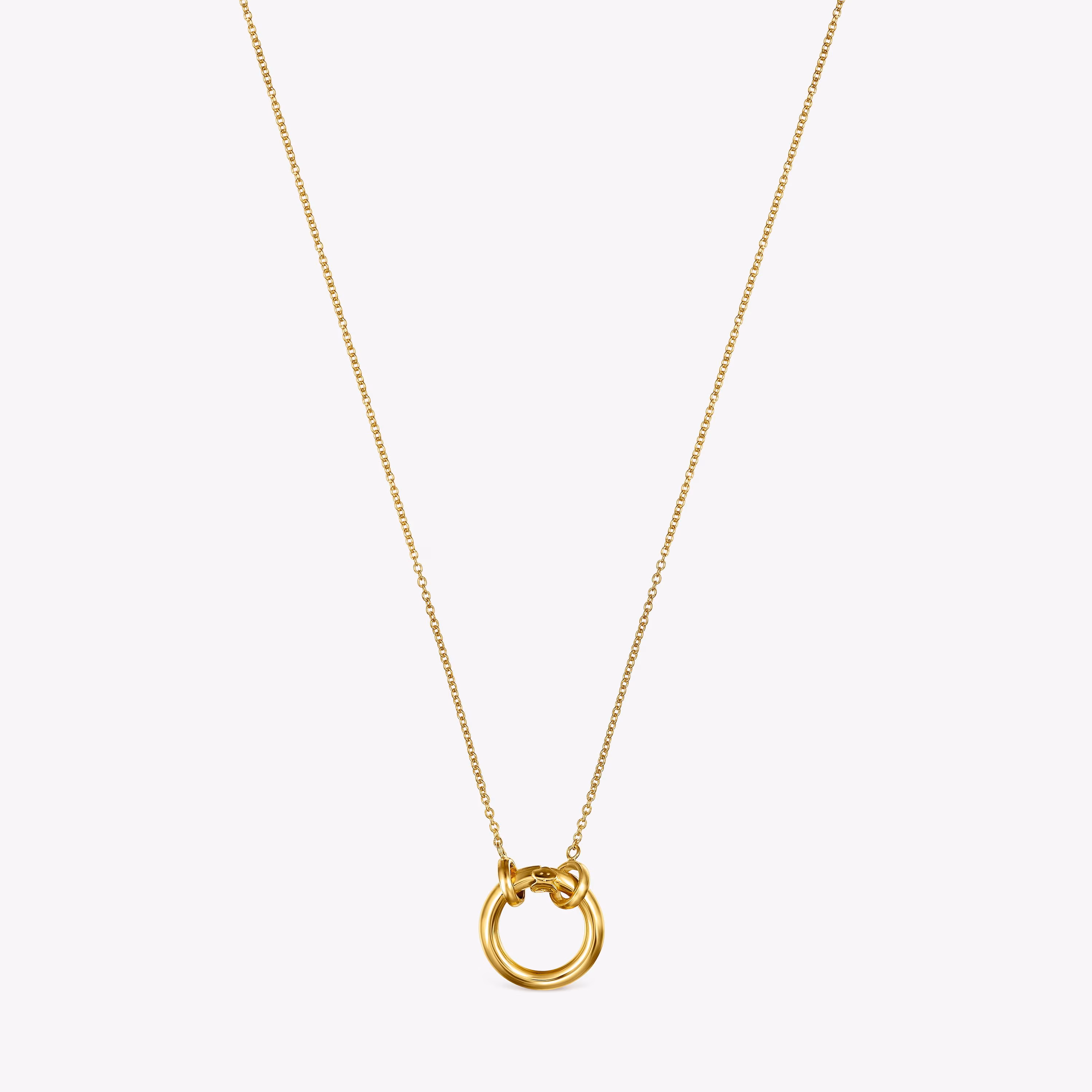Collar pequeño con baño de oro 18 kt sobre plata Hold