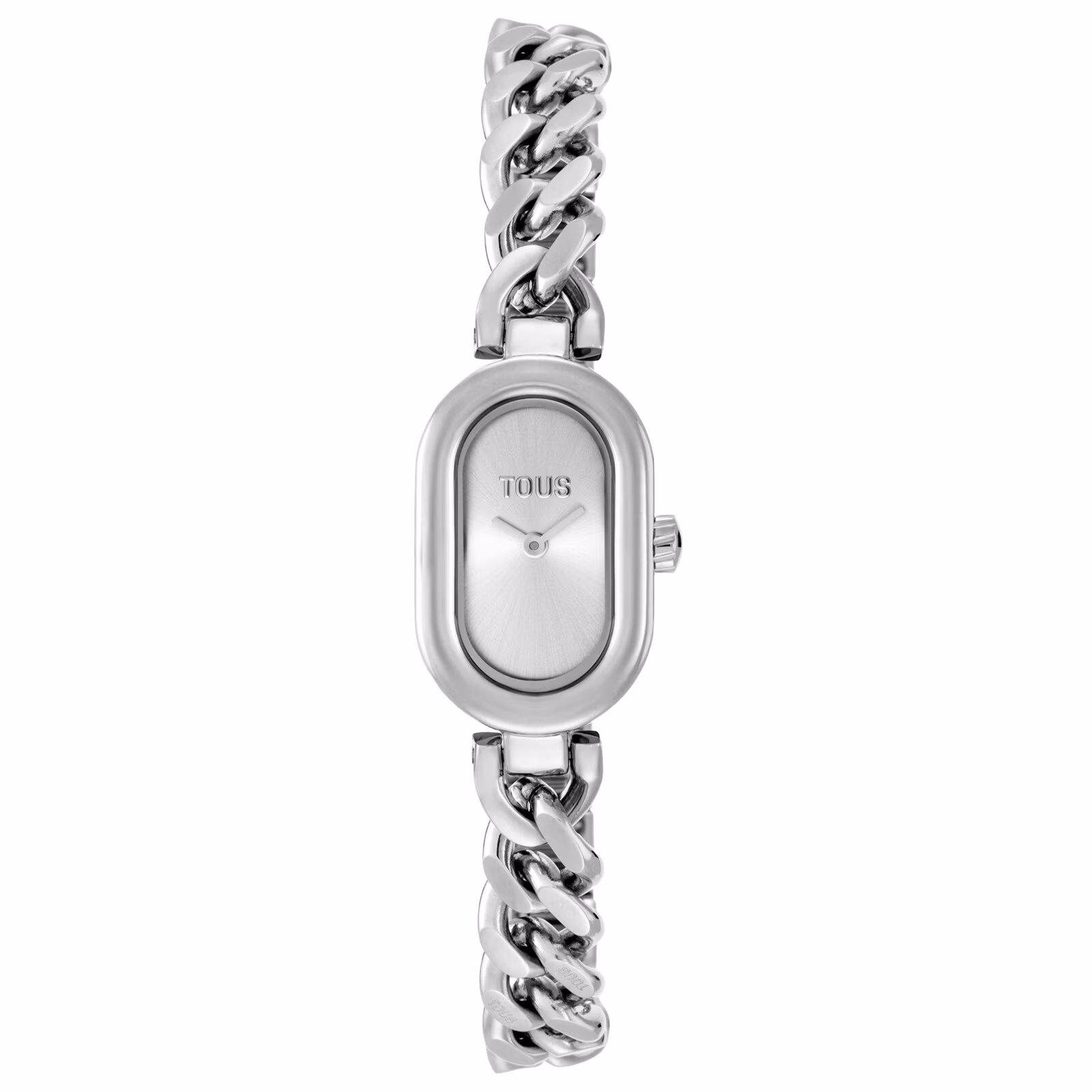 Reloj analógico joya con brazalete cadena de acero Oval Time